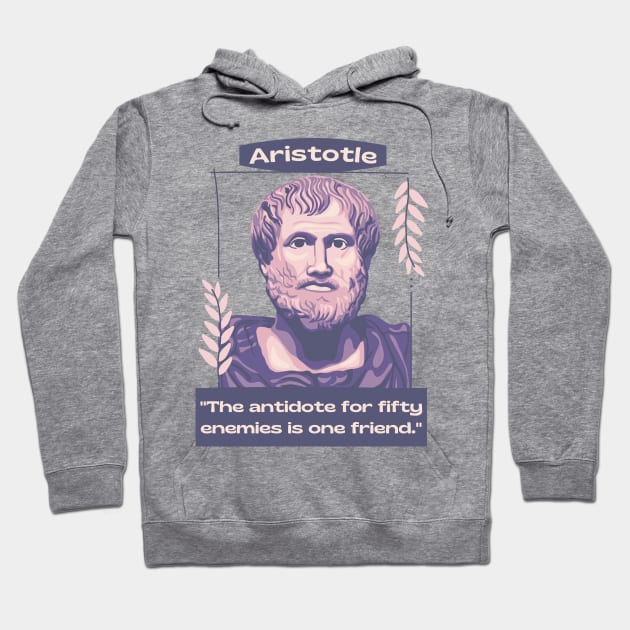 Aristotle Portrait and Quote Hoodie by Slightly Unhinged